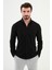 Desenli Siyah Slim Fit Erkek Gömlek 1