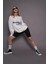 Kadın Oversize Baskılı Uzun Sweatshirt 24539 Ekru 5