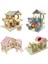 Ben Stil Hamster Gizleme Ahşap Kulübe Küçük Hayvan Aksesuarları Çift Katlı Villa Sıçan Oda Evi Kafes Egzersiz Oyuncak Merdivenli Tahta (Yurt Dışından) 2