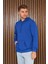 Erkek Regular Fit Kapüşonlu Kanguru Cepli Uzun Kollu Sweatshirt 1