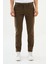 Çizgili Kamel Rengi Super Slim Fit Kadife Erkek Pantolon 1