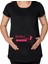 Gift Baby Loading Tasarımlı Siyah Hamile Tişört-2 1