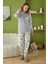 6038 Gri Kadın Pijama Takımı 3
