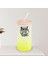 Isimli Dad Tasarımlı Sarı Renk Pipetli Buzlu Cam Bardak 600ML - 5, Babaya Hediye, Doğum Günü Hediyesi 1