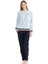 Kadın Uzun Kollu Yuvarlak Yaka Pijama Takımı S25079 1