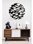 Dalgalı Metal Duvar Saati 1,5 mm Kalınlık 70 x 70 cm Siyah 1
