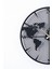 Harita Detay Metal Duvar Saati 1,5 mm Kalınlık 60 x 60 cm Siyah 3