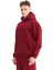 Erkek Oversize Şardonlu 3 İplik Kapüşonlu Sweatshirt, Kanguru Cepli İçi Yumuşak Tüylü 3