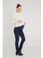 Slim Fit Likralı Hamile Jean Koyu Mavi Pantolon 1025 5