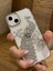 iPhone 15 Uyumlu Taşlı Tavuskuşu Desenli Şeffaf Kılıf 4
