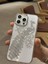 iPhone 15 Pro Max Uyumlu Taşlı Tavuskuşu Desenli Şeffaf Kılıf 3
