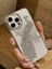 iPhone 15 Pro Max Uyumlu Taşlı Tavuskuşu Desenli Şeffaf Kılıf 4