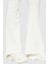 Sportswear Rib Jersey White Yüksek Belli Fitilli Kadın Eşofman Altı Kırık Beyaz 4