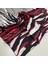 Bordo-Siyah Zebra Desen Tivil Ipek Eşarp 7825313-971 2