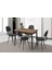 Açılır 60x100 cm mini silva ceviz masa 4 adet ece sandalye takım 1
