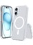 Apple iPhone 16 Kılıf Magsafeli Sert Pc Embos Kapak Şeffaf 2