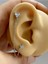 Arescollection 1 Adet Zirkon Taşlı Kalpli Çiçekli Zincir Bağlantılı Helix Kıkırdak Lobe Uyumlu Piercing Küpe 1