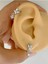 Arescollection 1 Adet Zirkon Taşlı Sallantılı Kelebek Helix Kıkırdak Lobe Uyumlu Piercing Küpe 1