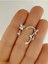 Arescollection 1 Adet Zirkon Taşlı Sallantılı Kelebek Helix Kıkırdak Lobe Uyumlu Piercing Küpe 3