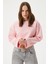 Kadın Vegas Pembe Şardonlu Crop Sweatshirt 2