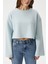 Kadın Vegas Mavi Şardonlu Crop Sweatshirt 2