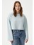 Kadın Vegas Mavi Şardonlu Crop Sweatshirt 5