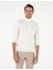 Erkek Ekru Slim Fit Yarım Balıkçı Yaka Basic Triko Kazak 50296614-VR019 1