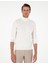 Erkek Ekru Slim Fit Yarım Balıkçı Yaka Basic Triko Kazak 50296614-VR019 3