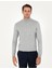 Erkek Gri Slim Fit Yarım Balıkçı Yaka Yün Karışımlı Triko Kazak 50296414-VR024 3