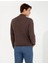 Erkek Açık Kahverengi Slim Fit Yarım Balıkçı Yaka Basic Triko Kazak 50256965-VR160 5