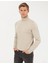 Pierre Cardin Erkek Kum Melanj Slim Fit Balıkçı Yaka Basic Triko Kazak 50257158-VR123 4