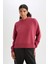 Kadın Bordo Sweat - C8248AX/BR487 3