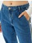 Düz Paça Kot Pantolon Şerit Detaylı Düğmeli Normal Bel Pamuklu - Longer Straight Jeans 5