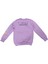 Kız Çocuk Milky Önü Arkası Kolu Yazı Desenli Lila Renk Sweatshirt 2