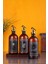 Ahşap Stantlı Amber Renk Cam 3'lü Zeyntinyağı Sıvıyağ Nar Ekşisi Şişesi 500 ml 2