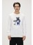 Panther Crewneck Off White Erkek Beyaz Bisiklet Yaka Sweatshirt 1