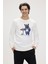 Panther Crewneck Off White Erkek Beyaz Bisiklet Yaka Sweatshirt 2