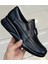 %100 Hakiki Deri 36-40 Siyah Bayan Loafer Model Günlük Mevsimlik Tam Ortopedik Ayakkabı 2