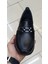 %100 Hakiki Deri 36-40 Siyah Bayan Loafer Model Günlük Mevsimlik Tam Ortopedik Ayakkabı 2