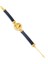 Altın Kaplama Siyah Simli Osmanlı Tuğralı Bayan Bileklik-17cm-21cm Boy BLK-151 1