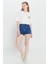 Oversize Fit Bol Kesim %100 Pamuk Bisiklet Yaka Baskılı Crop Tişört 2