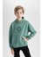 Erkek Çocuk Oversize Geniş Kalıp Kapüşonlu Cepli Sweatshirt D1909A824WN 3