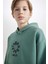 Erkek Çocuk Oversize Geniş Kalıp Kapüşonlu Cepli Sweatshirt D1909A824WN 4