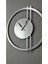 Dual Striped Dekoratif Metal Duvar Saati 50 x 48 cm 4