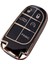 Jeep Compass Renegade Dodge Chrysler Uyumlu Smart Kumanda Kılıfı Oto Anahtarlık Siyah Gold 2
