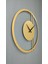 Dual Striped Dekoratif Metal Duvar Saati 60 x 58 cm 4