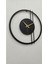 Dual Striped Dekoratif Metal Duvar Saati 50 x 48 cm 2