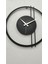 Dual Striped Dekoratif Metal Duvar Saati 50 x 48 cm 3