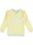Kız Çocuk Kolej Tarz Pasedan Yazı Desenli V Yaka Sarı Renk Sweatshirt 1