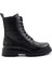 Siyah Hakiki Deri Kadın Bot & Bootie K02596130003 1